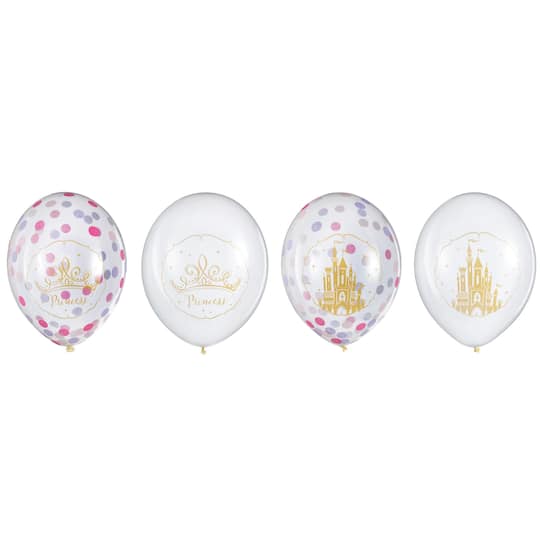 Disney&#xAE; Princess 12&#x22; Latex Confetti Balloons, 12ct.